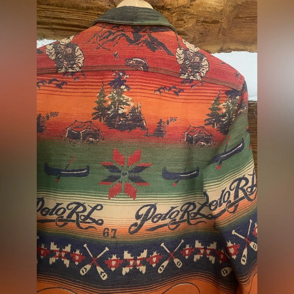 POLO RALPH LAUREN Custom Fit Polo Bear Flannel Workshirt size medium - Picture 10 of 12